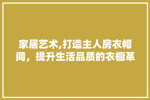 家居艺术,打造主人房衣帽间，提升生活品质的衣橱革命