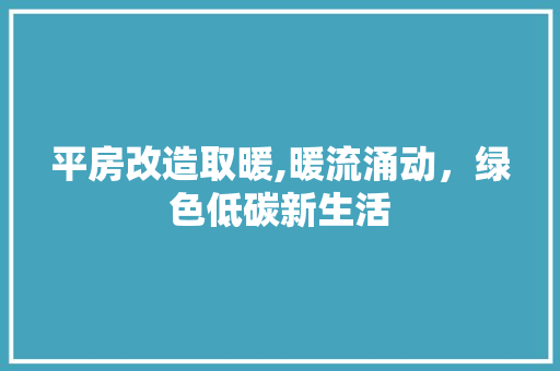 平房改造取暖,暖流涌动，绿色低碳新生活