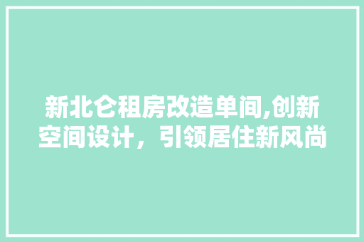 新北仑租房改造单间,创新空间设计，引领居住新风尚