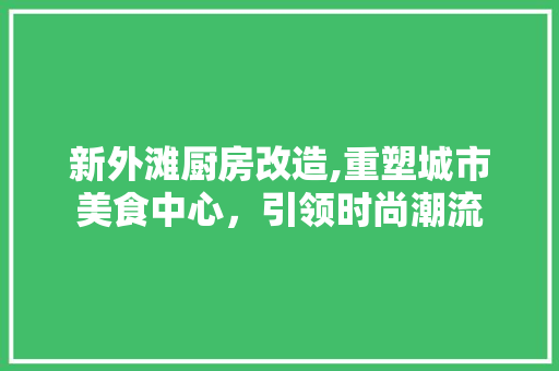 新外滩厨房改造,重塑城市美食中心，引领时尚潮流