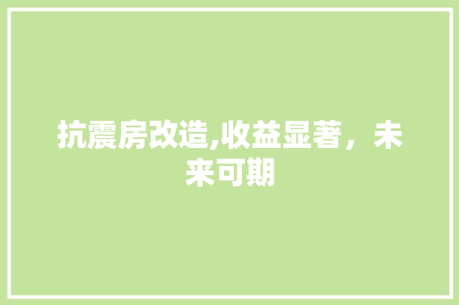 抗震房改造,收益显著，未来可期
