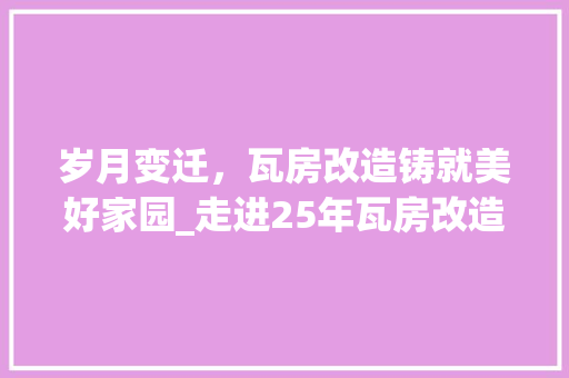 岁月变迁，瓦房改造铸就美好家园_走进25年瓦房改造的历程
