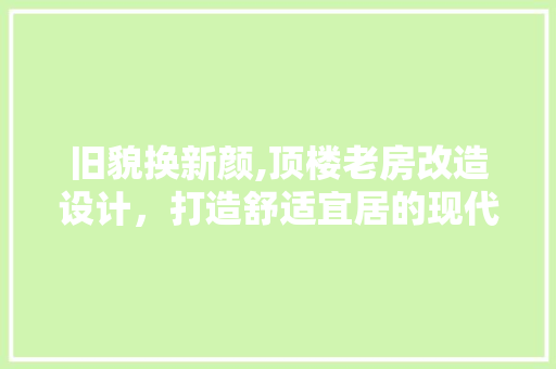 旧貌换新颜,顶楼老房改造设计，打造舒适宜居的现代空间