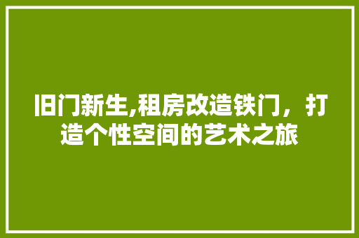 旧门新生,租房改造铁门，打造个性空间的艺术之旅