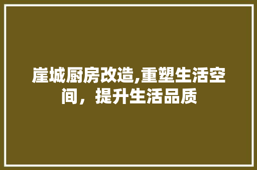 崖城厨房改造,重塑生活空间，提升生活品质