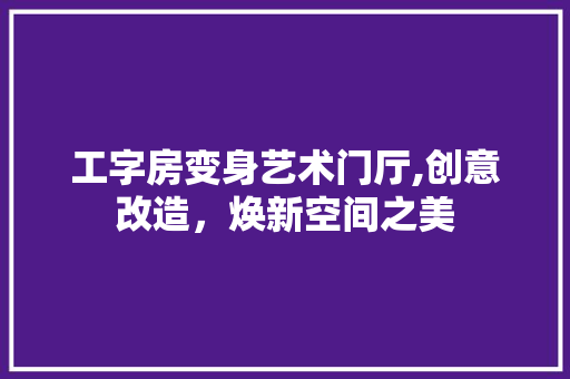 工字房变身艺术门厅,创意改造，焕新空间之美