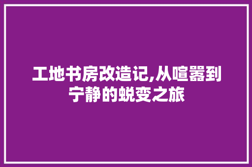 工地书房改造记,从喧嚣到宁静的蜕变之旅