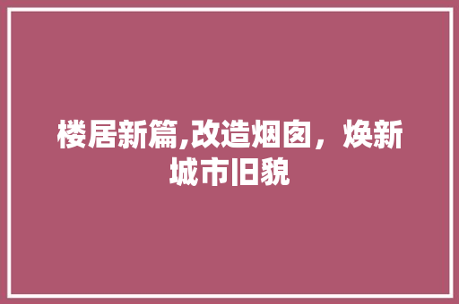 楼居新篇,改造烟囱，焕新城市旧貌