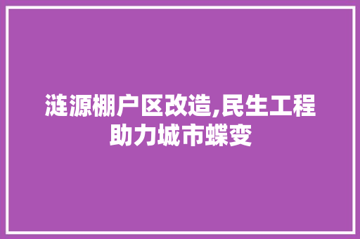 涟源棚户区改造,民生工程助力城市蝶变