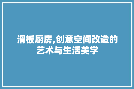 滑板厨房,创意空间改造的艺术与生活美学