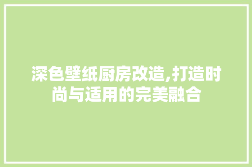 深色壁纸厨房改造,打造时尚与适用的完美融合