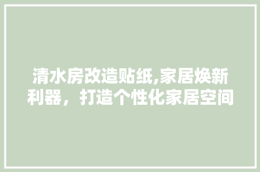 清水房改造贴纸,家居焕新利器，打造个性化家居空间