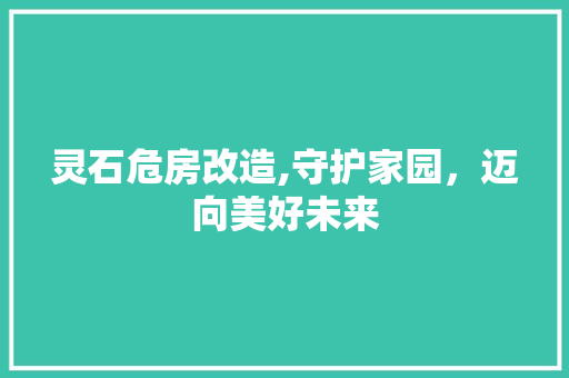 灵石危房改造,守护家园，迈向美好未来