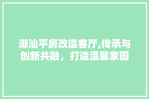 潮汕平房改造客厅,传承与创新共融，打造温馨家园