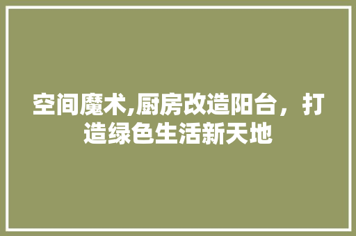 空间魔术,厨房改造阳台，打造绿色生活新天地